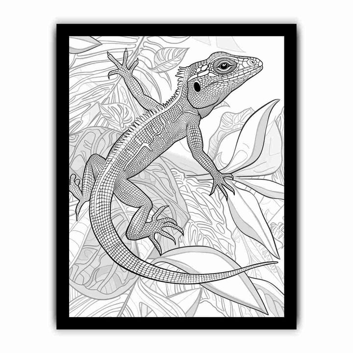 Color Me Lizard framed Print