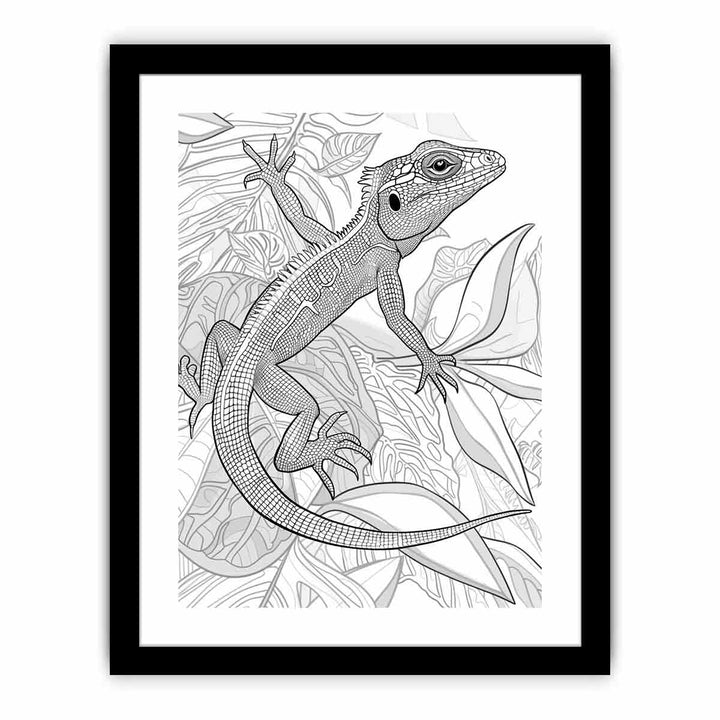 Color Me Lizard framed Print