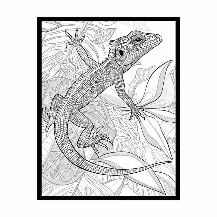 Color Me Lizard canvas Print