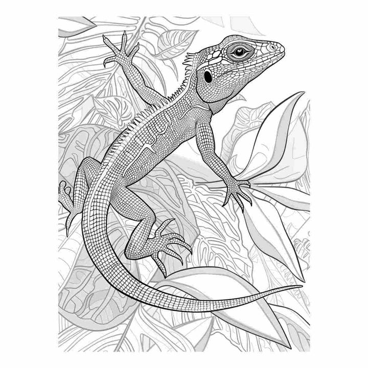 Color Me Lizard Art Print