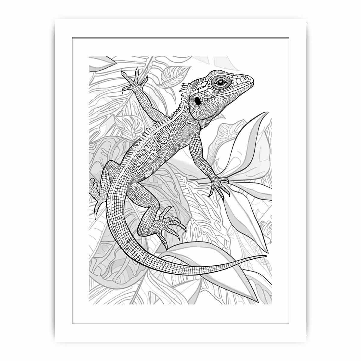 Color Me Lizard framed Print