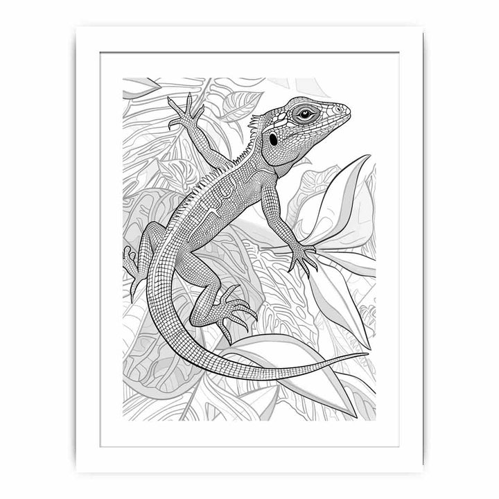 Color Me Lizard framed Print