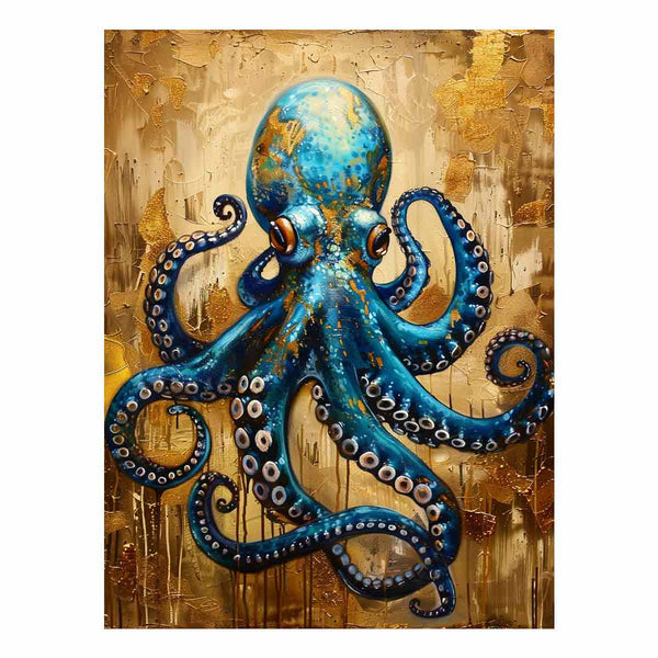 Blue Octopus  Art Print