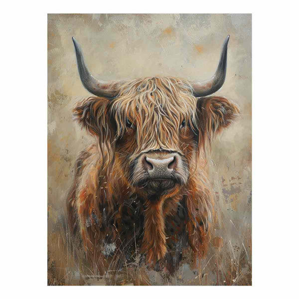 Highland Cow Brown Art Print