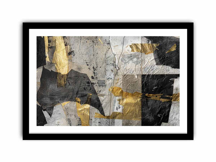 Gold Abstract Fine Art framed Print