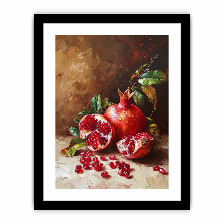 Pomegranate framed Print