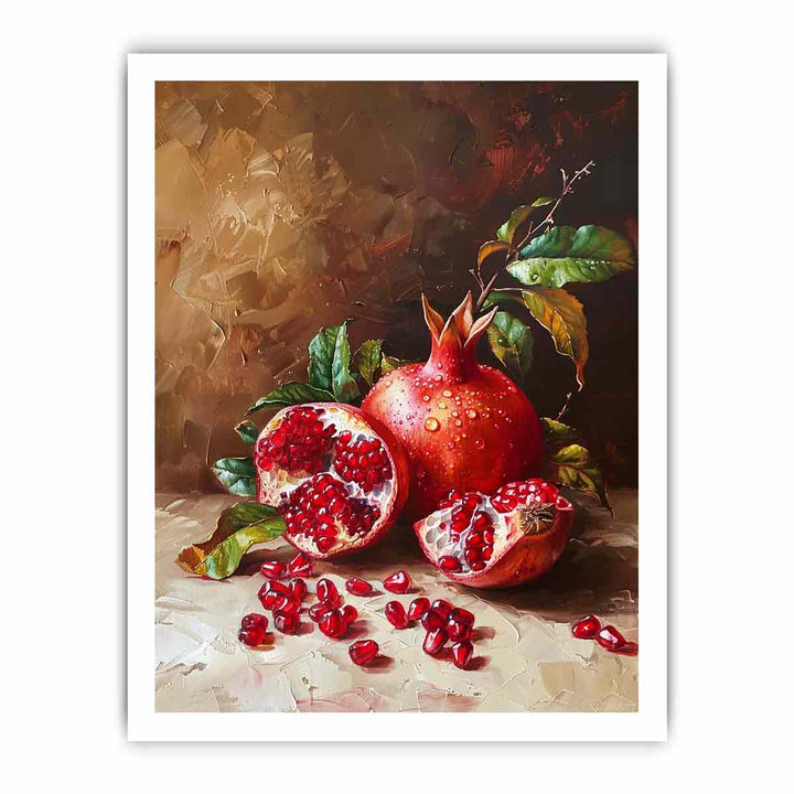 Pomegranate framed Print