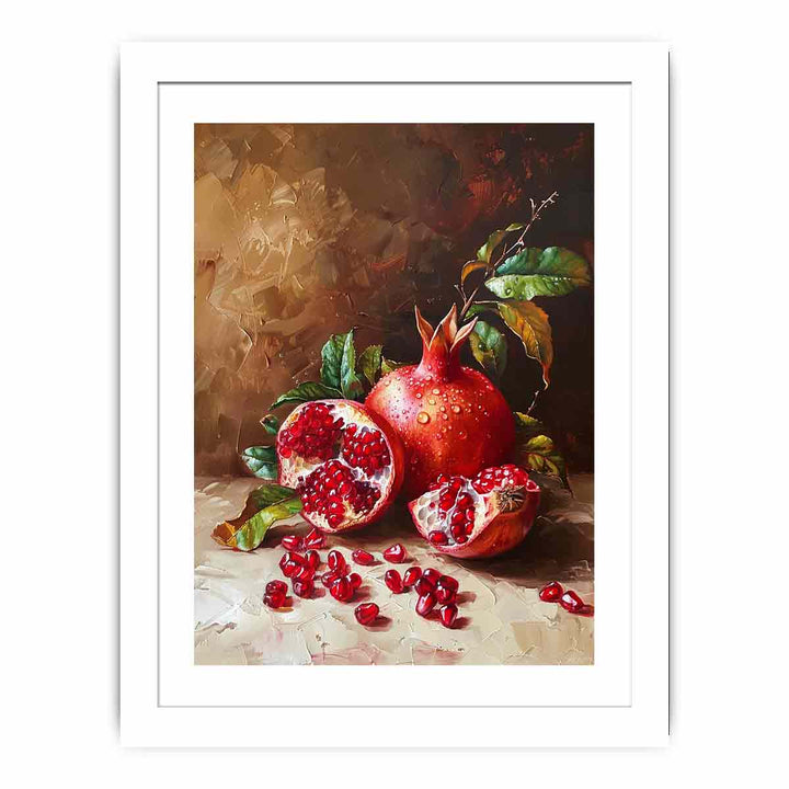 Pomegranate framed Print