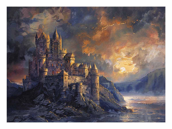 River Castles Art Print