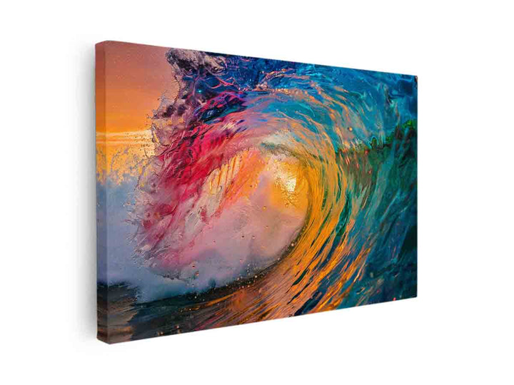 Rainbow Surf canvas Print