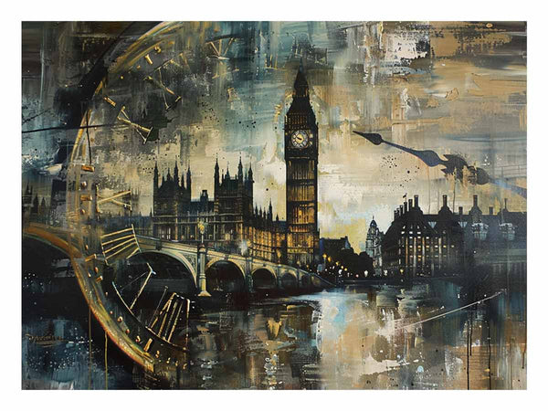 London Clock Tower Art Print
