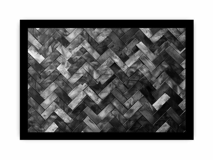 Black & White Pattern framed Print