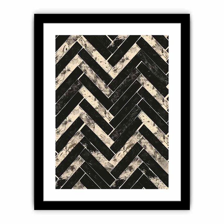 Zigzag Pattern framed Print