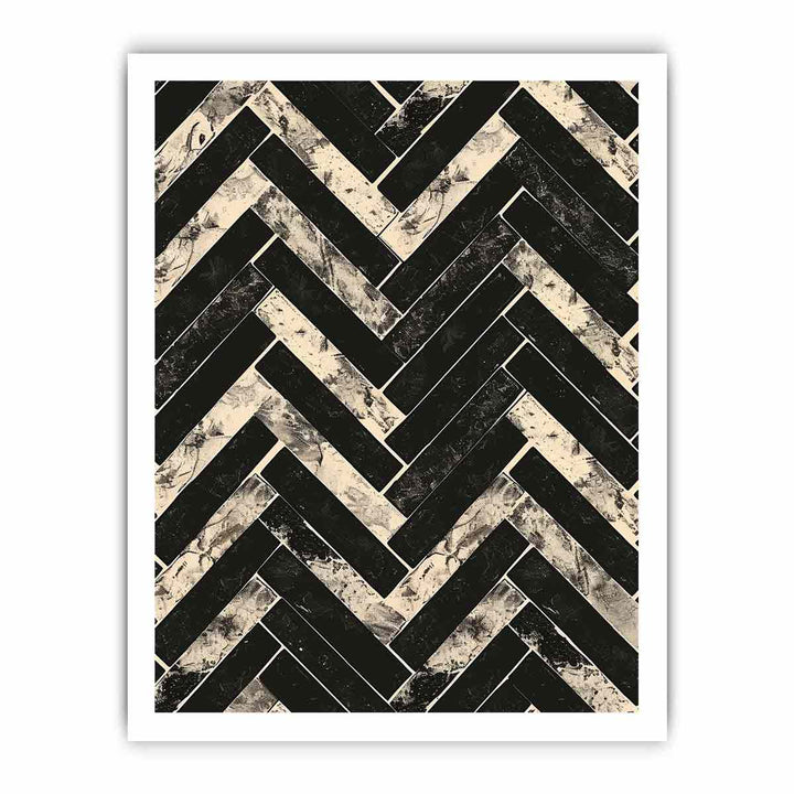 Zigzag Pattern framed Print