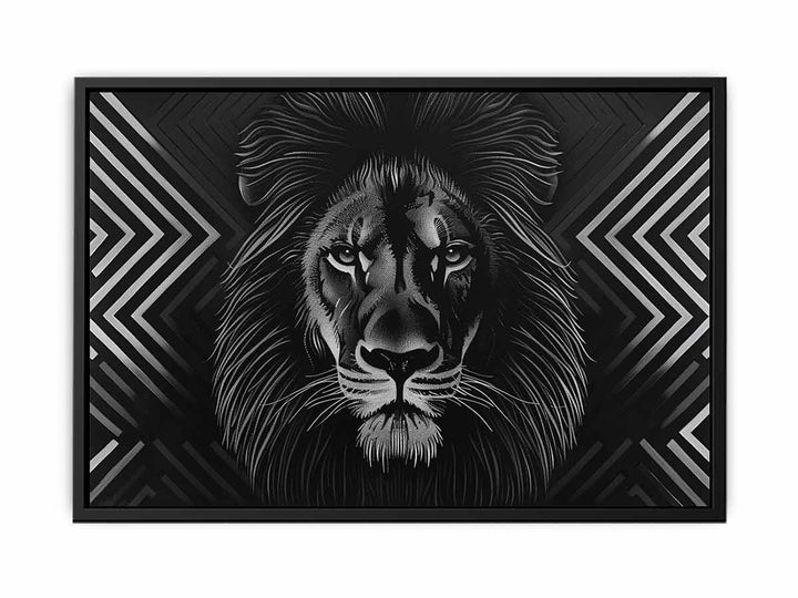 Black Lion canvas Print