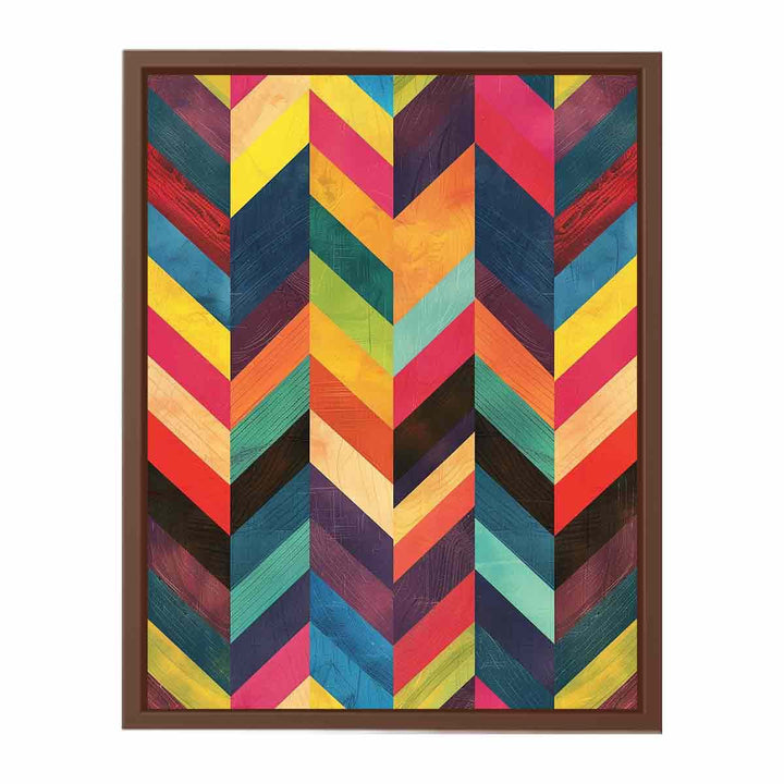 Zigzag Lines Watercolor Pattern Painting