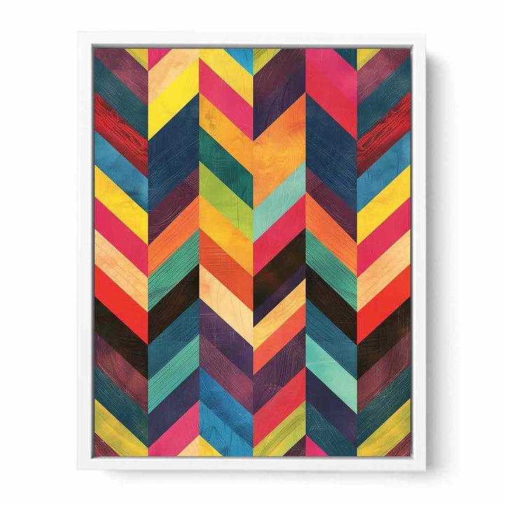 Zigzag Lines Watercolor Pattern Painting