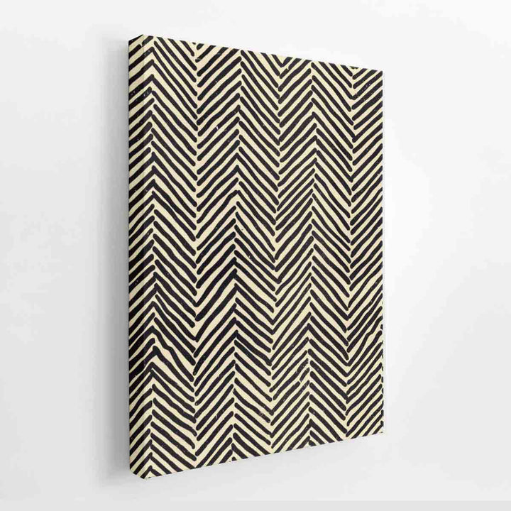 Zigzag Lines Pattern Painting canvas Print
