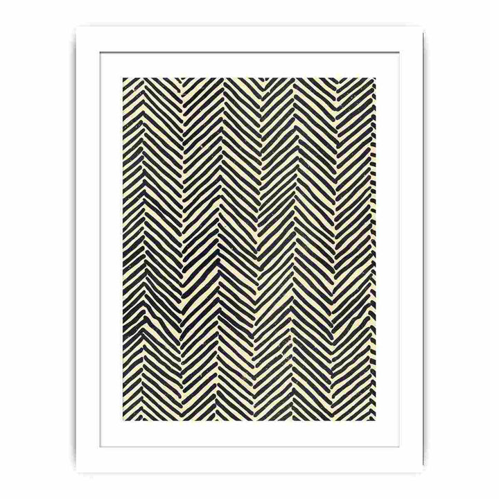 Zigzag Lines Pattern Painting framed Print