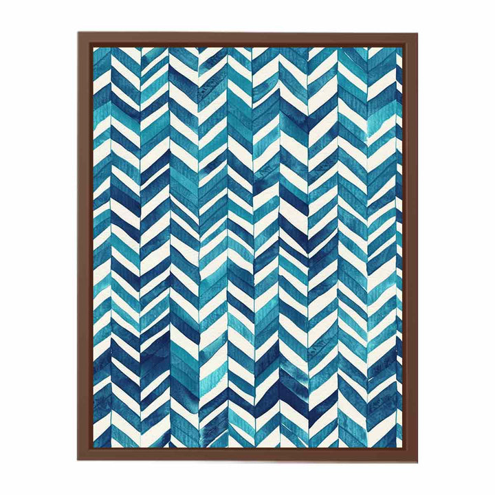 Zigzag Blue Pattern Painting Painting