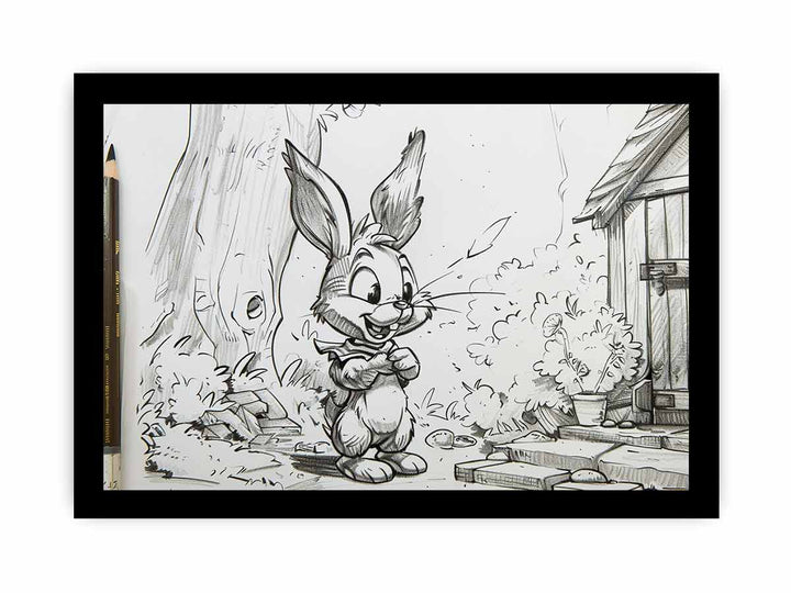 Rabbit  framed Print