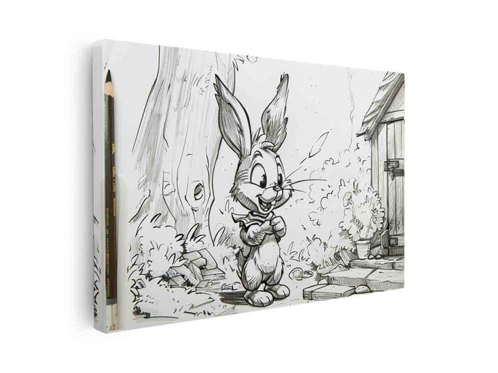 Rabbit canvas Print