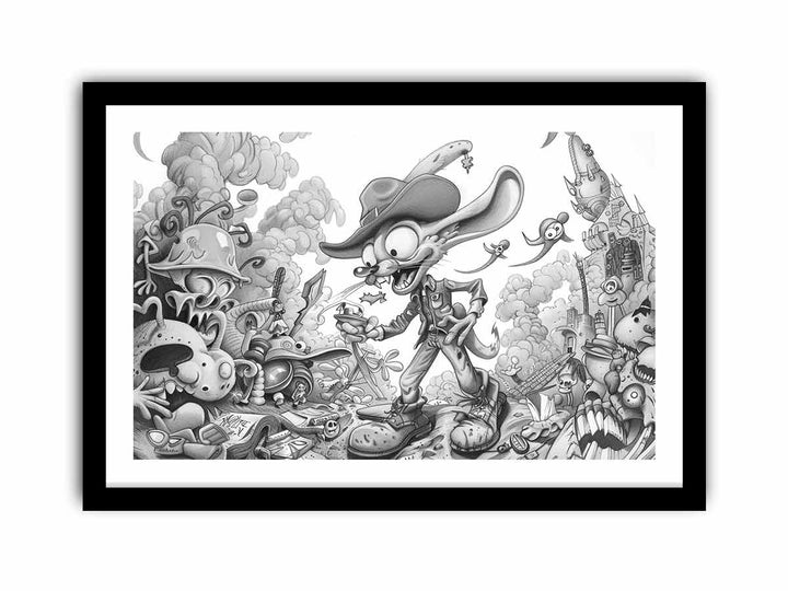 Mouse Drawing framed Print