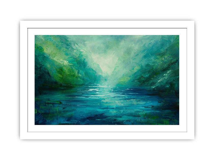 Abstract River framed Print