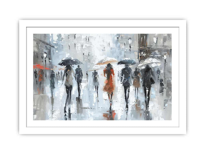 Walking On The Streets In Paris framed Print