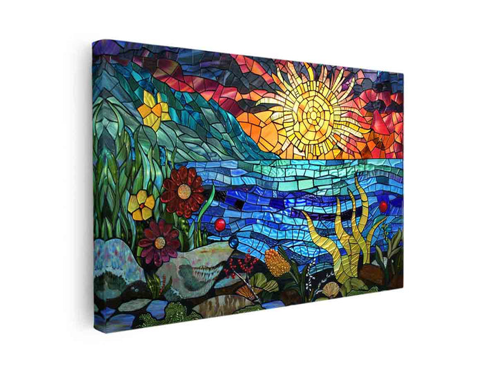 Ocean Glass Art canvas Print
