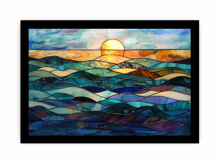Ocean Glass  framed Print