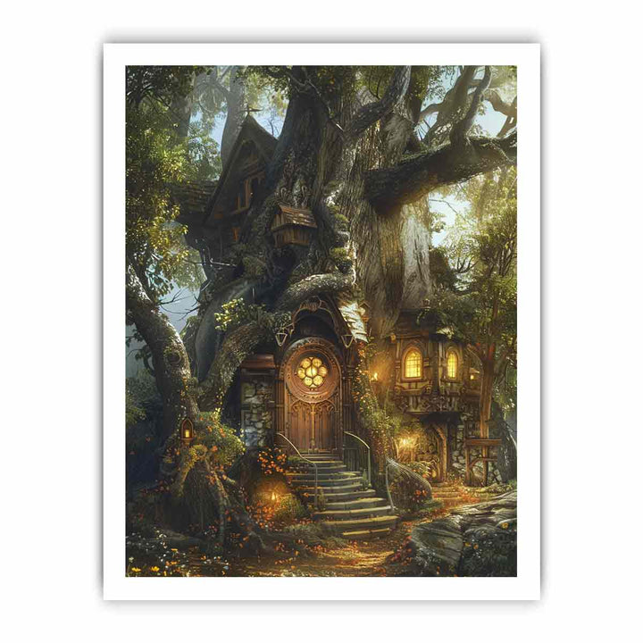 Tree Castle framed Print