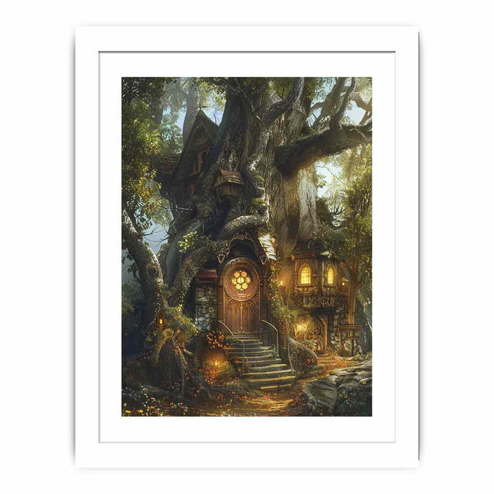 Tree Castle framed Print