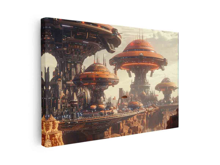 Alien City canvas Print