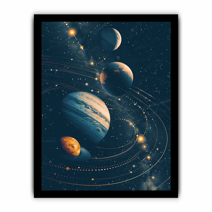 The Solar System framed Print