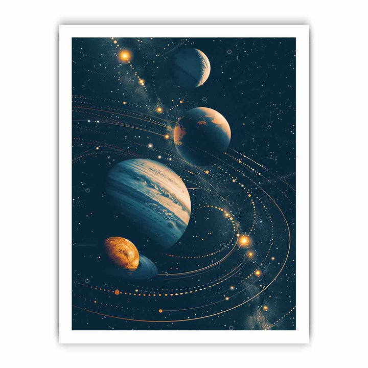 The Solar System framed Print