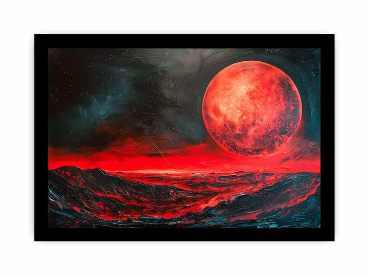 Red Moon framed Print
