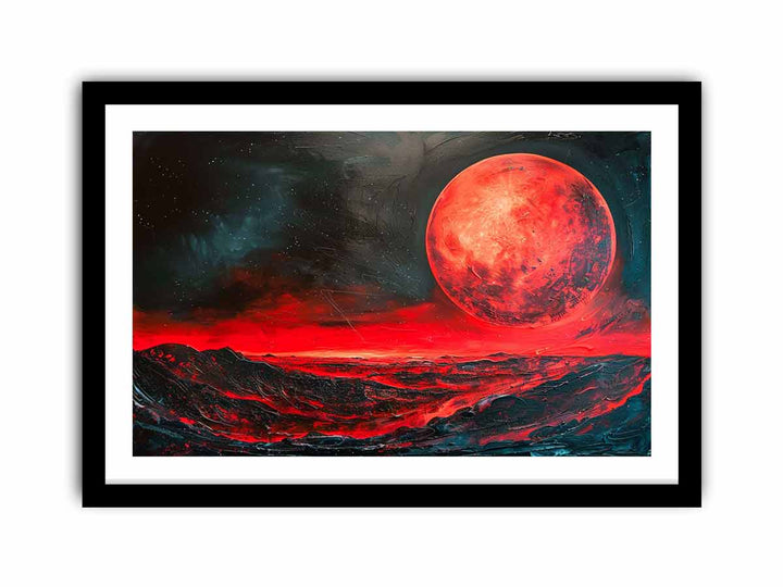 Red Moon framed Print