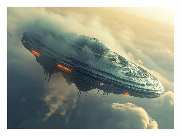 Alien Spacecraft Art Print