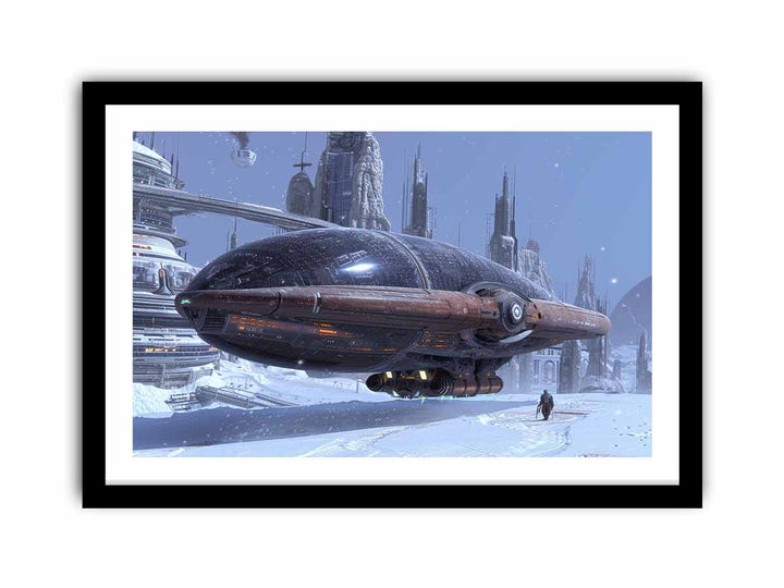 Future City framed Print