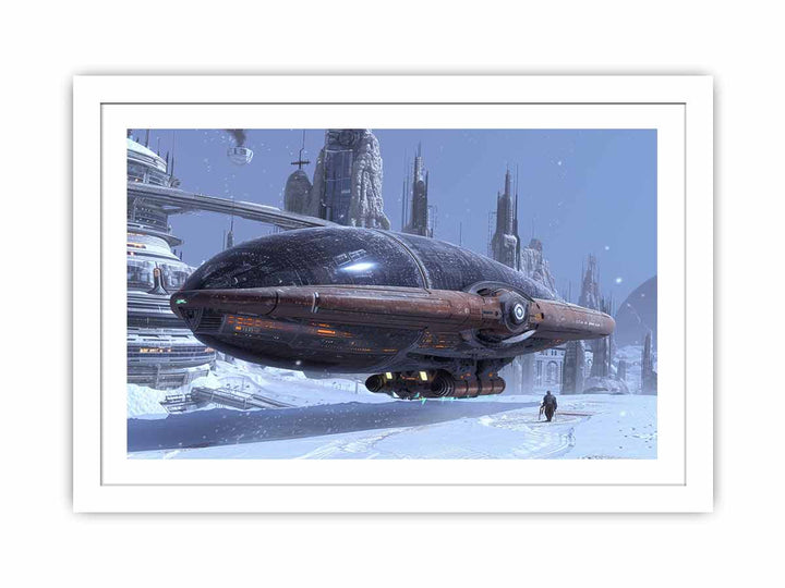 Future City framed Print