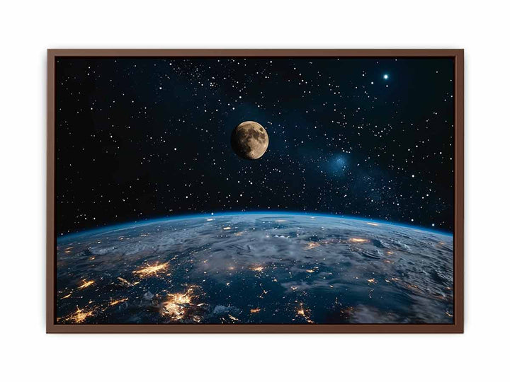 Earth & Moon Painting