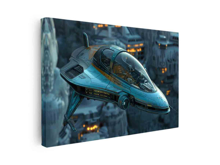 Sci-fi Space Ship canvas Print