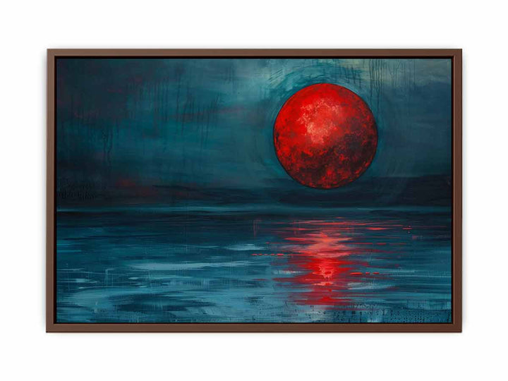 Red Moon Art Painting