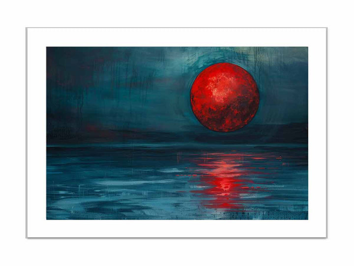 Red Moon Art framed Print