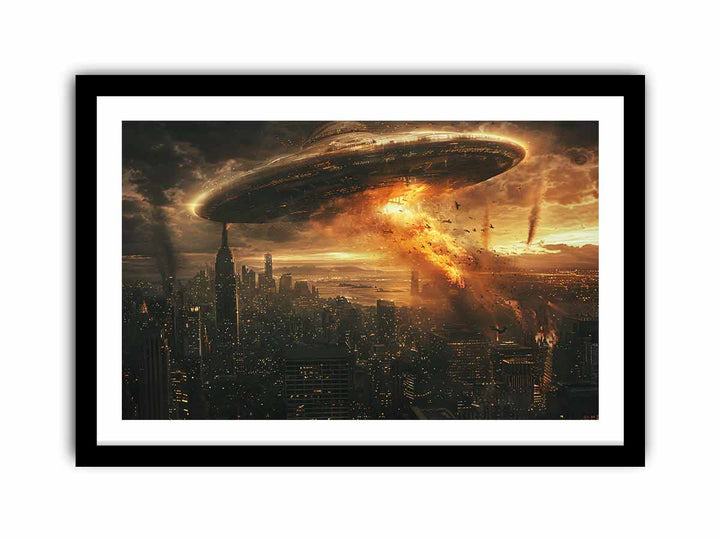 Bombing A City framed Print