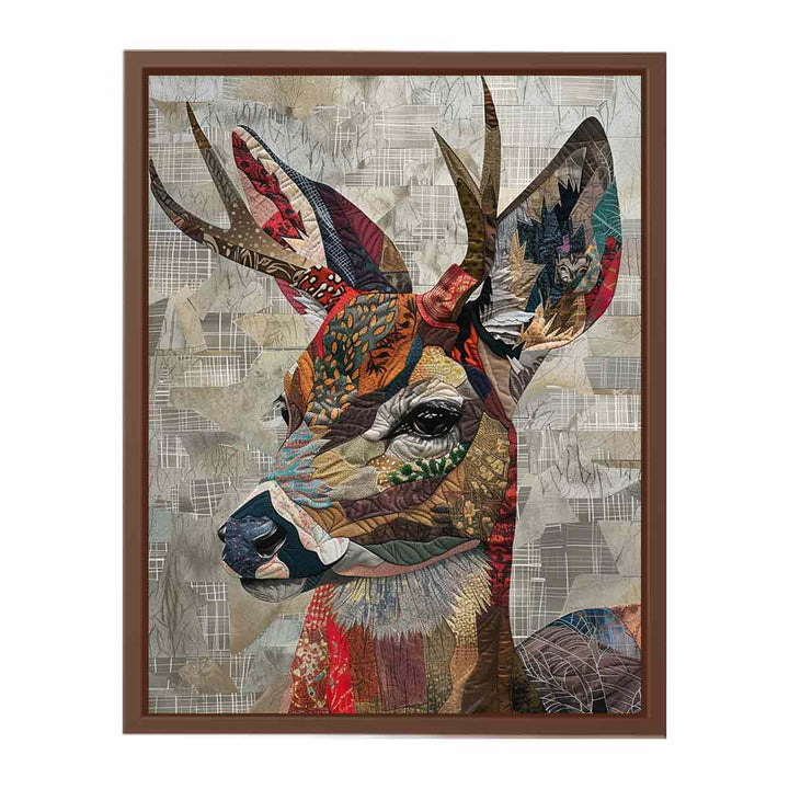 Deer Patchwork Painting