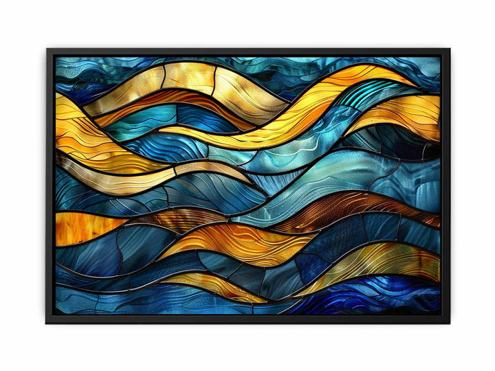 Waves OnGalss canvas Print