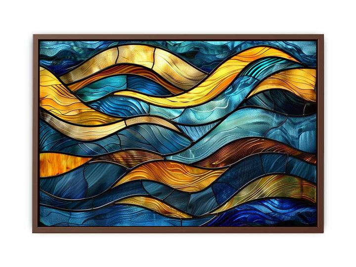 Waves OnGalss Painting