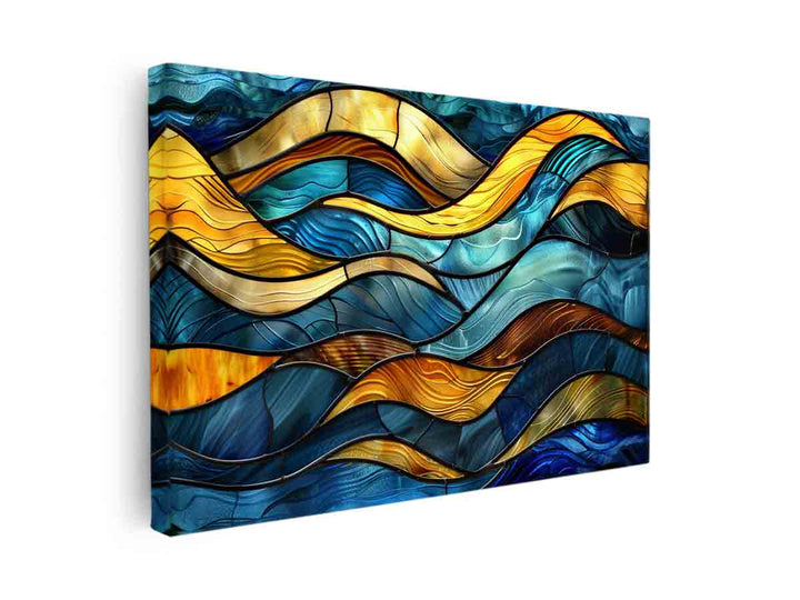 Waves OnGalss canvas Print